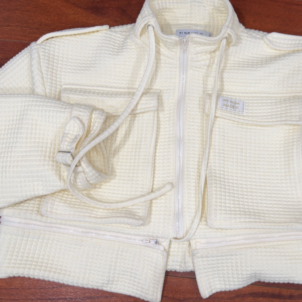 Chic Cream Utility Jacket for Women - Picture 4 of 10
